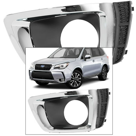 Chrome Fog Light Trim - Left Fog Light Bezel Cover for Forester XT 14-18 Foglamp Chrome Trim Driver Side