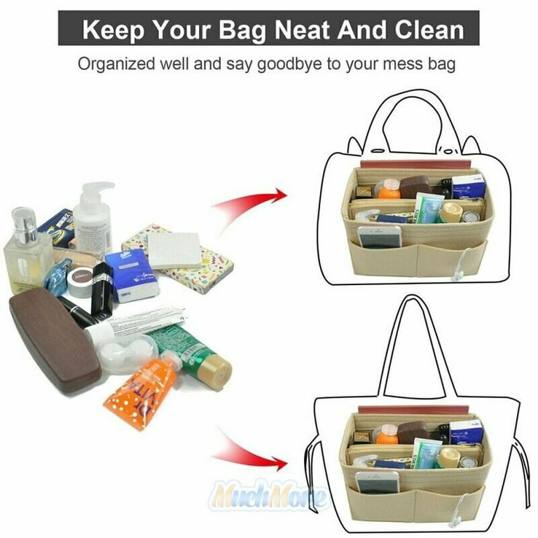 For Graceful PM MM insert Bags Organizer Makeup Handbag Organize