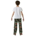 thumbnail image 4 of FORMRS Boys Pajama Pants with Pockets Size 9-10Y Kids Lounge Sleep Bottoms, Green Christmas Holly, 4 of 8