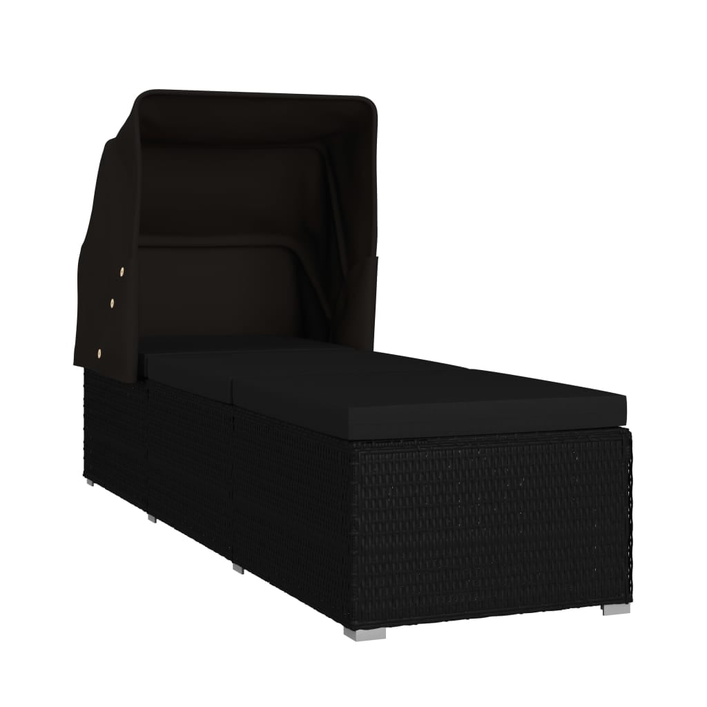 Lowestbest Outdoor Chaise Lounge Chair, Adjustable Cushioned Reclining Chair with Canopy and Cushion Lowestbest Outdoor Chaise Lounge Chair, Adjustable Cushioned Reclining Chair with Canopy and Cushion