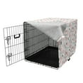 thumbnail image 3 of Llama Dog Crate Cover, Repetitive Fluffy Animal Cactus Giftbox Cartoon Illustration, Easy to Use Pet Kennel Cover Small Dogs Puppies Kittens, 7 Sizes, Blush Laurel Green, by Ambesonne, 3 of 6