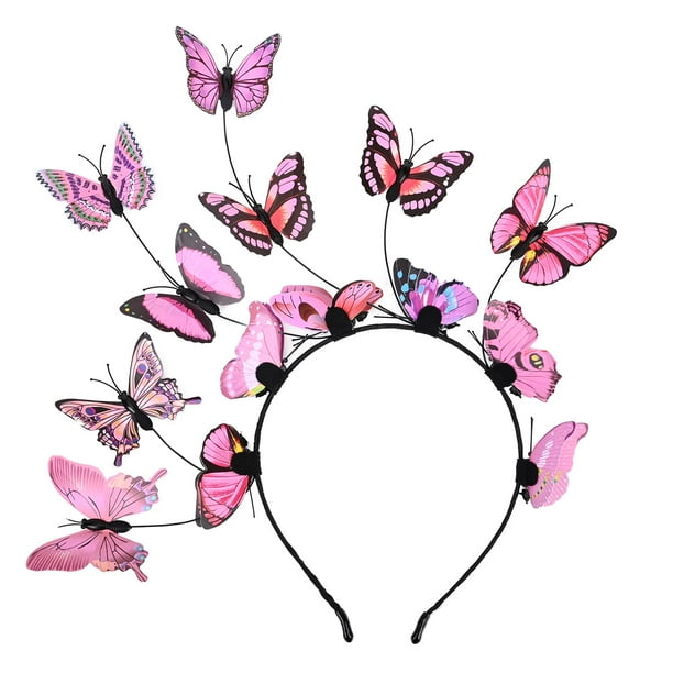 Diademas de mariposa, sombrero tocado para mujer, disfraz de mariposa, tocado de corona para mujeres y niñas para su familia