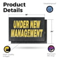 thumbnail image 2 of Under New Management Vinyl Decal 2 Pack of 24 Inch x 36 Inch Weatherproof Heavy-Duty Adhesive Backing | Business Promotions, Clear Messaging, Professional Display | Made in USA, 2 of 6