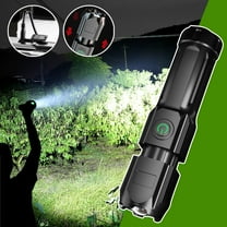 LED Flashlight Long Range Focus | 6000LM Super Bright XPE Beads | ABS Portable Outdoor Torch | 3 Light Modes | USB Rechargeable 600mAh Battery | 13x3.5cm | Multi-Use Camping Hiking