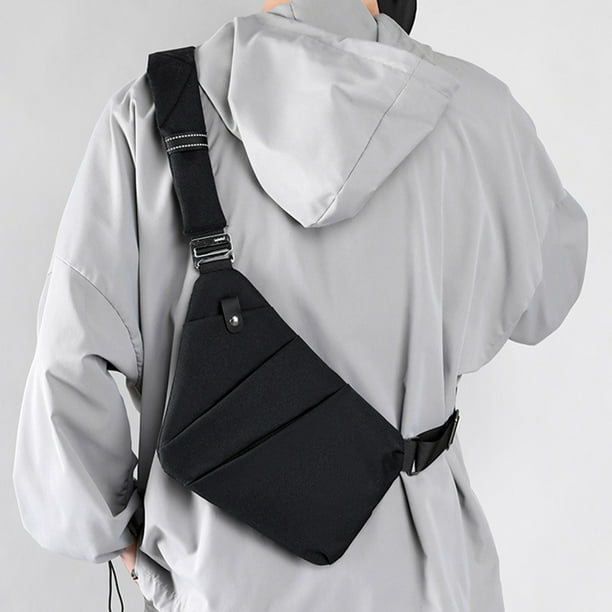 Bolsa De Pecho Bolso antirrobo para el pecho bandolera portatil para hombre para el trabajo hombro derecho negro Ndcxsfigh Para Estrenar Bodega Aurrera en linea