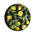 thumbnail image 1 of Fotbe Lemon Fruits Flowers Leaves Funda de Llanta de Repuesto con Estampado, Engrosada, Ajuste Universal para Jeep, Remolque, RV, SUV, Camión-15 inch, 1 of 6