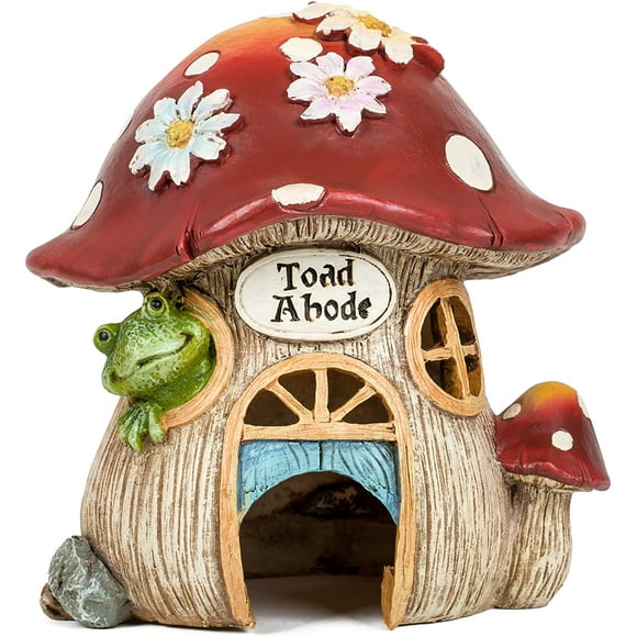 Joseph Studio 65905 Tall Decorative Mushroom Toad Abode Statue, 8-Inch