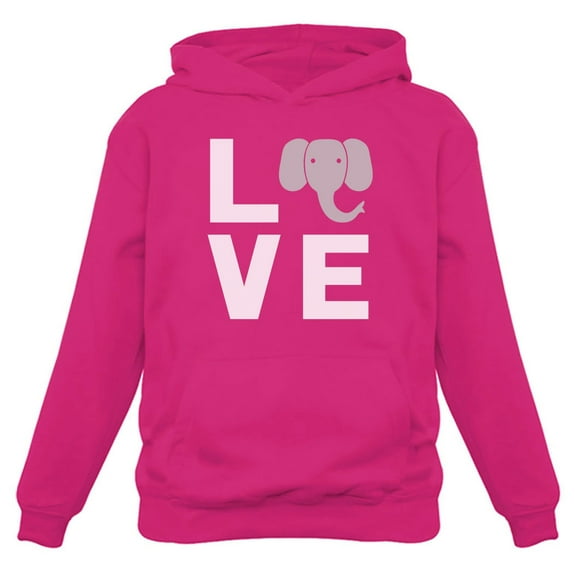 TeeStars - Love Elephants To Elephants Animal Lover Women Hoodie XX-Large Pink
