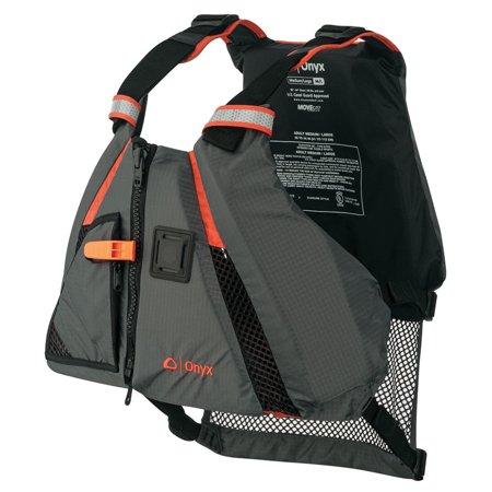 UPC: 0043311040402 | Onyx 122200-200-020-14 MoveVent Dynamic Vest – X-Small/Small (28 -36  Chest)  Orange/Gray