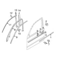 thumbnail image 3 of New Genuine BMW Molding Door Front Left (1997-2000) OE 51138184477, 3 of 10
