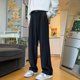 thumbnail image 3 of Pantalones ajustados para hombre, color gris liso, con trenzas, para primavera, elegantes, coreanos, muchas reseñas, licra, para vestir, 3 of 4