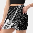 thumbnail image 3 of Black And White Guitar Graffiti Women's skirt Summer Clothes 2024 Kpop Style Trouser Skirt With Pocket Graffiti Band Black, 3 of 6