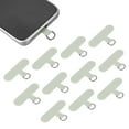 thumbnail image 1 of 12pcs Phone Tether Tab, Universal Phone Lanyard Patch T Shape Cell Phones Strap Replacement Part for Most Smartphone Cases, Grey, 1 of 6
