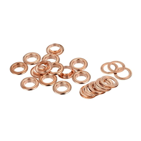

Uxcell Eyelets with Washers 16.5 x 10 x 5mm Iron Through Hole Hollow Rivets Grommets Rose Gold 200 Set