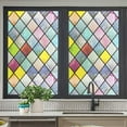 thumbnail image 3 of Colorful Stained Glass Window Film, Rainbow Door Privacy Films Static Cling Window Tint Decorative Window Decal Heat Cotrol Anti UV for Home and Office, 3 of 9