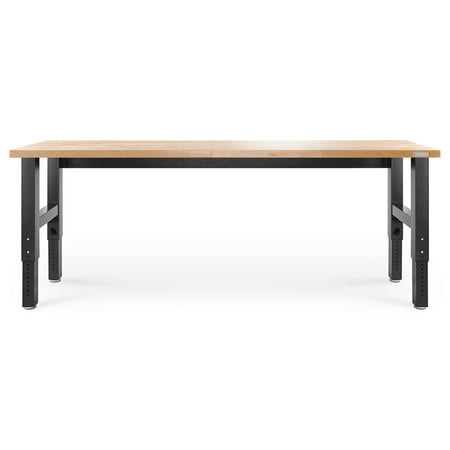 Gladiator - 8' Adjustable Height Hardwood Workbench - Hammered Granite
