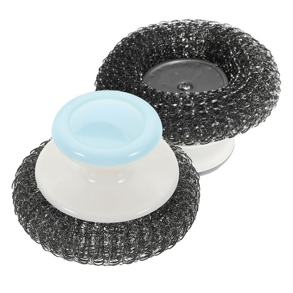 Steel Wire and PP Kitchen Dish Scrubber with Ergonomic Handle for Daily Use Assorted Color Lightweight