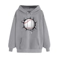 thumbnail image 4 of YABCSAZ Women's Oversized Hoodies Long Sleeves Graphic Fleece Sweatshirts Casual Loose fit Winter Warm Basic Hooded Crewneck Pullover Sweatshirt Tops with Pockets, 4 of 4