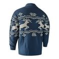 thumbnail image 5 of FYDUU Men's Cardigan Sweater Coat Mens Cardigans Autumn Winter Outdoor Casual Style Christmas Themed Printed Sweater Coat Fashion Golf Sweaters, 5 of 5