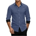 thumbnail image 2 of Jovrlynd Men's Dress Shirts Long Sleeve Button Down Collared Casual Business Office Shirts, S-2XL, 2 of 7