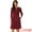 Wine Red, variant on DARING DIVA Pleated Keyhole Neck A-Line 3/4 Sleeve Dress XS Black