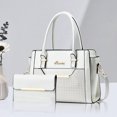 thumbnail image 3 of Juego de 2 bolsos de mano para mujer, de gran capacidad, de piel, para hombro, 3 of 5