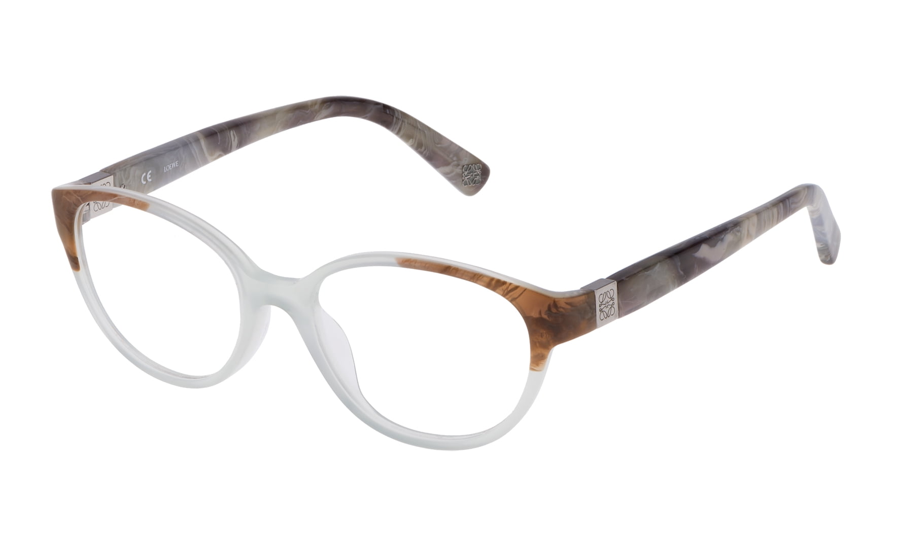EYEGLASSES FRAME LOEWE MARBLE BROWN / DARKBLUE GREEN WOMEN