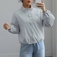 thumbnail image 2 of ManxiVoo Women's Waterproof Rain Jacket Lightweight Hooded Windbreaker For Outdoor Activities And Commuting S Size Light Blue, 2 of 9