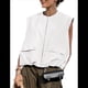 thumbnail image 3 of Chaleco Informal con Cremallera para Mujer, Estilo Cargo, Extragrande, con Dobladillo Fruncido, Sin Mangas, Chaquetas y Tops. XXL, 3 of 7