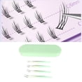 thumbnail image 1 of Eyelash Applicator Tool Set With Stainless Steel False Eyelash Scissors, Lash Tweezers For Eyelash Extensions - 6 Pcs DIY Set For Home Or Professional Use, 1 of 8