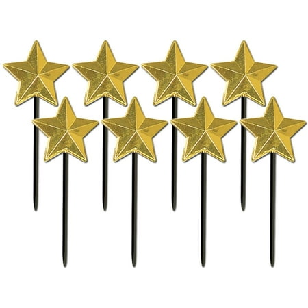 PMU Star Picks 3 Inches Gold Party Accessory Pkg/1