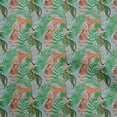 thumbnail image 1 of oneOonePolyesterSpandexGreenFabricTropicalLeafWithAnimalQuiltingSuppliesPrintSewingFabricByTheYard56InchWide, 1 of 4
