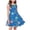 Dark Blue, variant on Asxite Girls 4-13 Years Print Sleeveless Crewneck Graphic red Dress