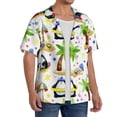 thumbnail image 2 of Kdxio Men's Hawaiian Shirt for Men Short Sleeve Shirt Penguins On The Beach Summer Casual Holiday Beach Button Down T-Shirts, 2 of 5