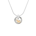 thumbnail image 2 of Delight Jewelry Two-tone Westie Silhouette Heart Live Ring Charm Necklace, 18", 2 of 4