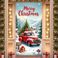 thumbnail image 6 of Vintage Truck Christmas Banner with Gifts Snowy Scenery for Holiday Party Indoor Outdoor Decoration, 6 of 9