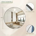 thumbnail image 3 of GRAHMCY 24" x 24" Black Round Bathroom Mirror, 3 of 6