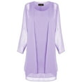 thumbnail image 2 of Lisingtool Dresses for Women 2023 Women's Chiffon Stitching Long Sleeves in The Long Two Piece Dress Set Womens Dresses Purple, 2 of 6