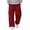 13#Deep Red, variant on Men's Cargo Casual Pants Drawstring Elastic Waist Straight Leg Trousers Lightweight Trendy Loose Fit Pants with Pockets Light Gray 5XL