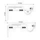 thumbnail image 4 of 4Pcs Curtain Rod Bracket Easy Installation Curtain Rod Holders Heavy Duty Window Drapery Bracket for, 4 of 5