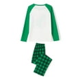 thumbnail image 7 of Family Matching Christmas Pajamas, Cartoon Dinosaur Print Long-Sleeved Tops + Elastic Waist Plaid Pattern Trousers, 7 of 7