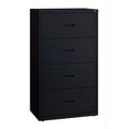 thumbnail image 3 of Scranton & Co 30" 4-Drawer Modern Metal Lateral Filing Cabinet in Black, 3 of 5