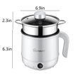 thumbnail image 3 of dwsnxt Green Multifunctional Electric Hot Pot with 1.7L Capacity and Steam Compartment, 2 Power Settings (300W-600W), Ideal for Dorm, Office, and Travel Use White, 3 of 9