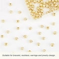 thumbnail image 4 of 100Pcs 2 Styles Crackle Round Spacer Bead 6mm Disco Ball Beads Smooth Surface Loose Bead with Texture Golden Alloy Round Bead for DIY Necklaces Bracelet Jewelry Making, 4 of 6