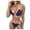 Navy, variant on Women Sexy Knitting rope Halter swimsuit female High Cut Bathing Suit Bikini Set