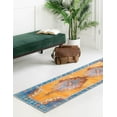 thumbnail image 4 of Unique Loom Timeless Collection Area Rug - Thomas (2' 6" x 10' Runner Orange/Blue), 4 of 12