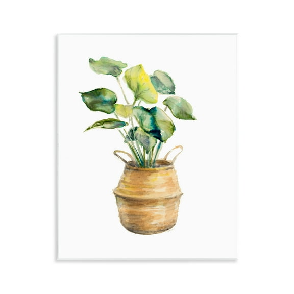 Stupell Industries Plant In Pottery Botanical & Floral Painting Unframed Art Print Wall Art, 11 x 14