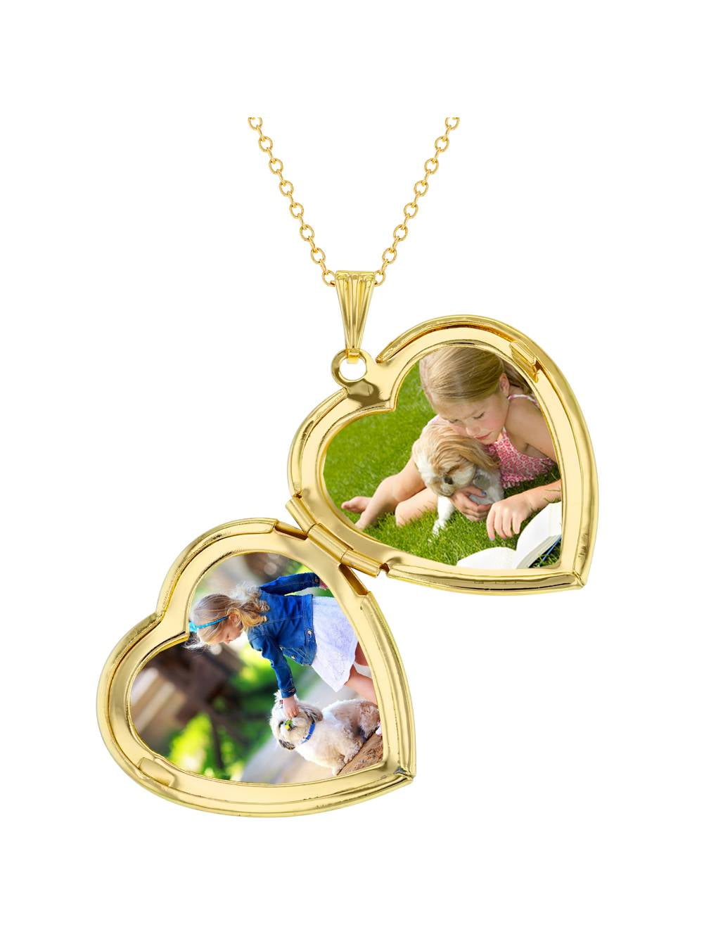Goldia Brass-Tone Heart Locket on 28 Necklace