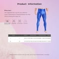 thumbnail image 5 of MSemis Mens High Waist Stirrup Compression Pants Tights Training Leggings Gym Yoga Workout Pants Coffee XL, 5 of 5