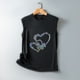 thumbnail image 4 of Camiseta sin mangas suelta con cuello redondo y lentejuelas reflectantes coloridas para mujer Pompotops  lopia990573, 4 of 9